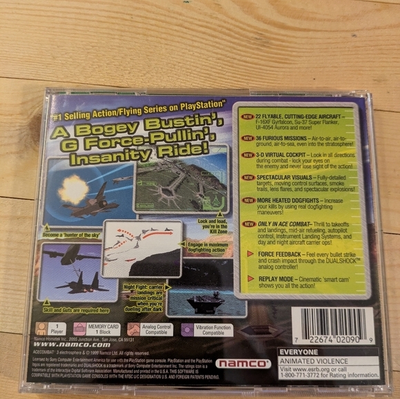 Ace Combat 3 Electrosphere - PlayStation Game Used - Picture 3 of 9